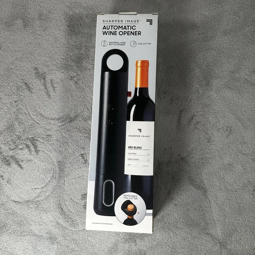 Sharper Image Automatic Universal Wine Bottle Opener Foil Cutter‎ NIB